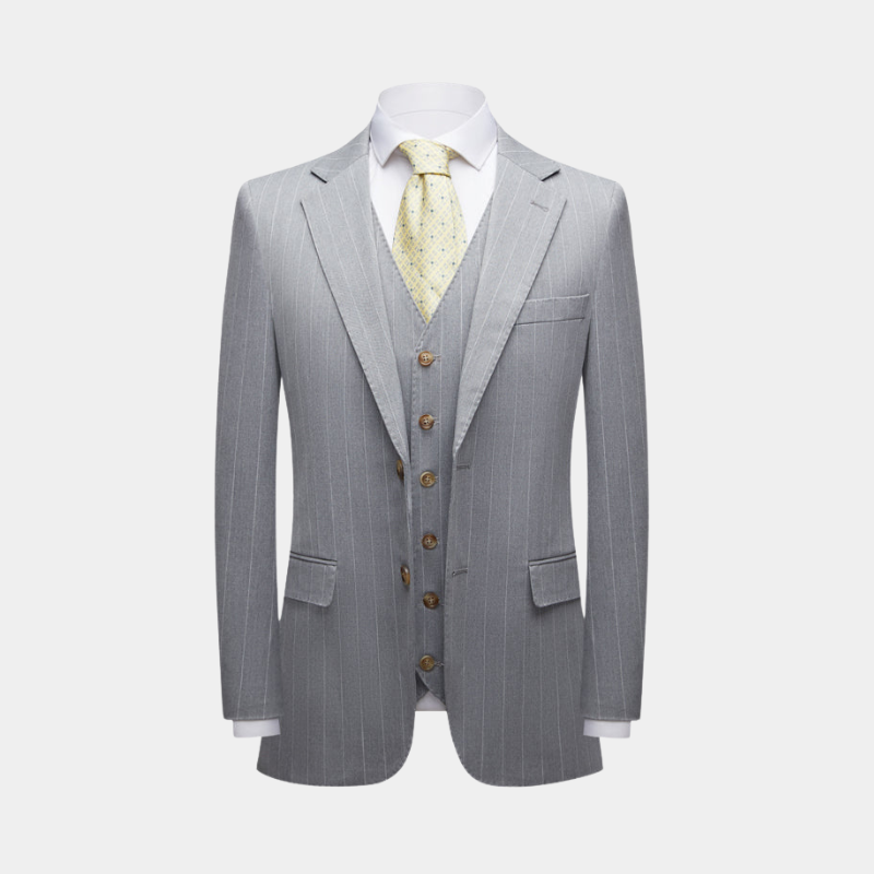 Three piece suit grey gentelman