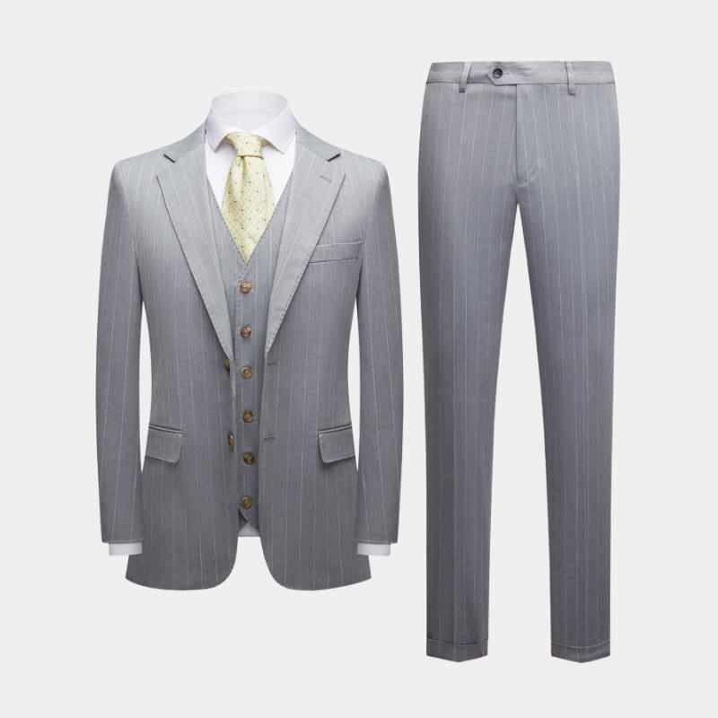 Three piece suit grey gentelman